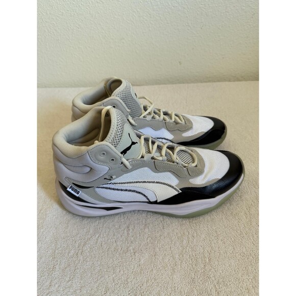 PUMA Mens Playmaker Pro Mid Basketball Sneakers White Black Shoes Size 11 main image 9